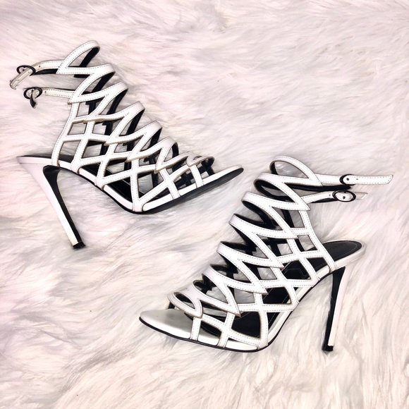 Kendall & Kylie Shoes - White Caged Sandal by Kendall & Kylie